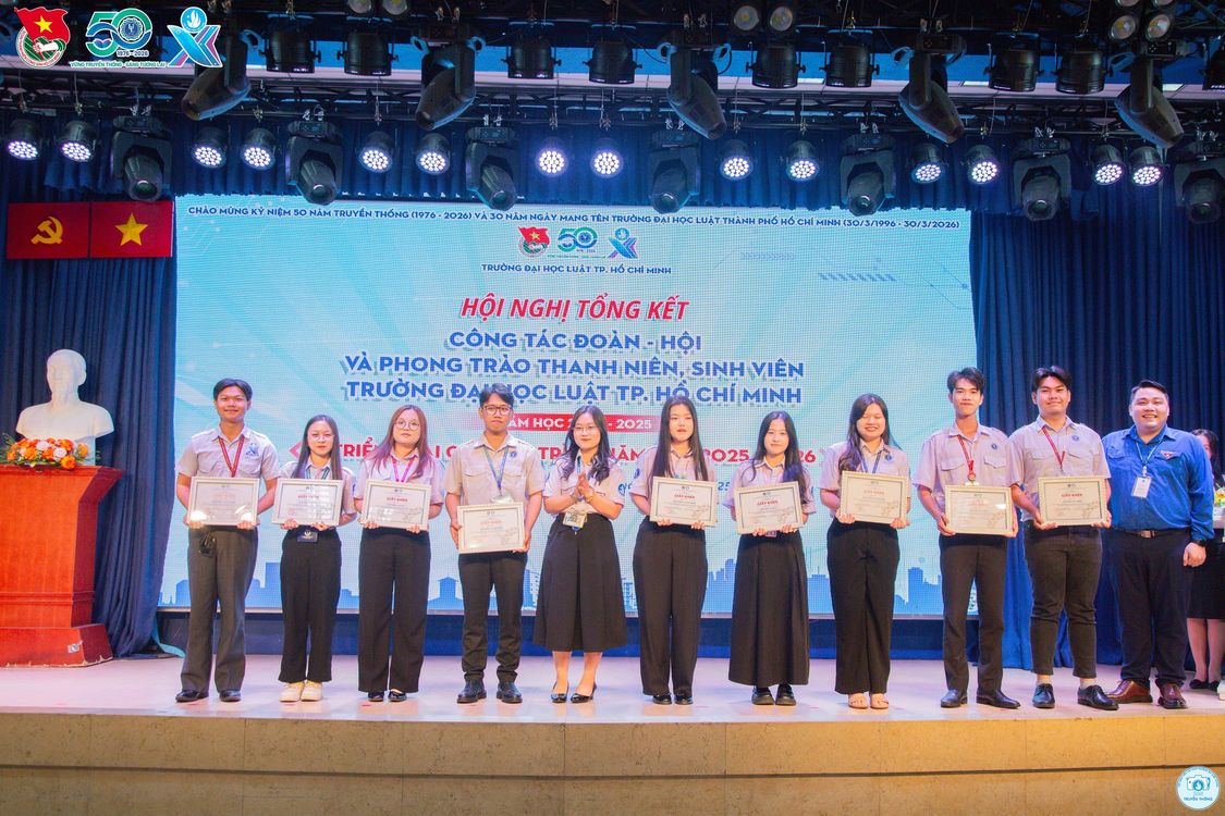 Lễ khen thưởng công tác Đoàn Hội tại Trường Đại học Luật TP.HCM